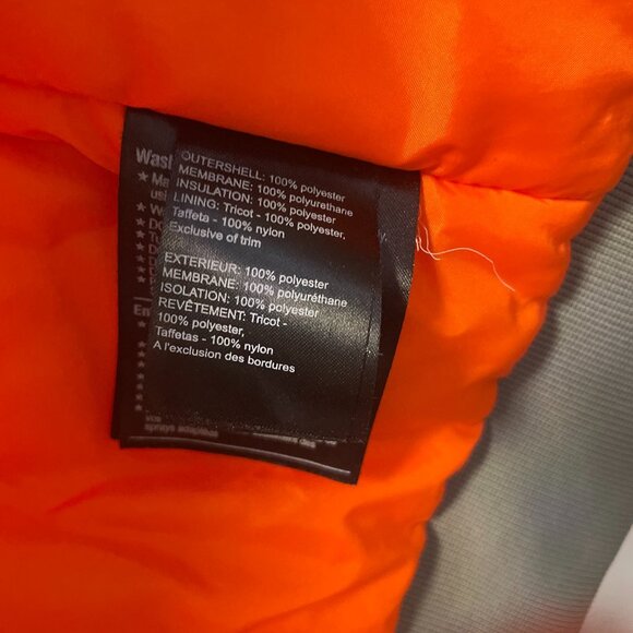 Burton Men XL Orange & Gray Jacket With Hood & Pockets - Picture 12 of 14